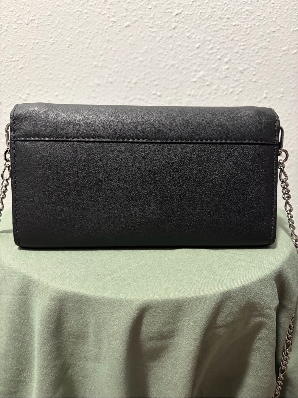 Strathberry Black Leather Bar-Detail Chain Wallet Crossbody - Picture 5 of 8